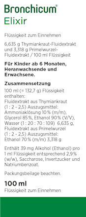 Bronchicum bei Husten und akuter Bronchitis Elixir Bronchicum