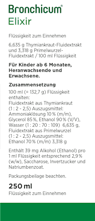 Bronchicum bei Husten und akuter Bronchitis Elixir Bronchicum
