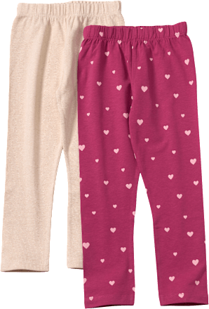 Leggings mit Herz-Muster & Ripp-Struktur, rosa & beige, Gr. 74 ALANA
