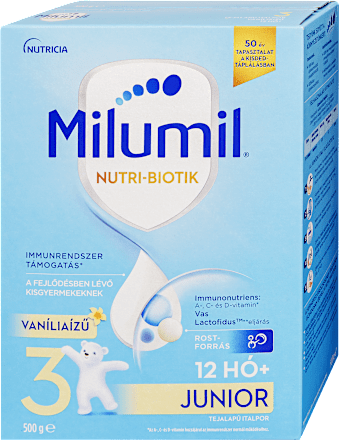 Nutri-Biotik 3 Junior vaníliaízű tejalapú italpor 12 hónapos kortól Milumil