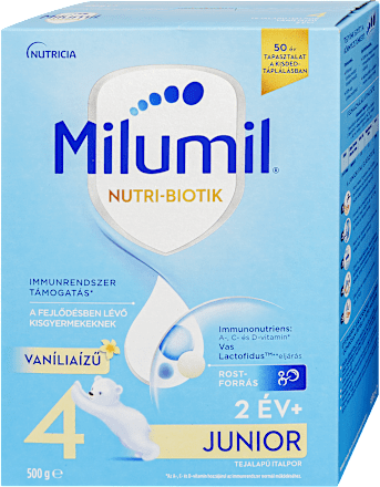 Nutri-Biotik 4 Junior vaníliaízű tejalapú italpor 2 éves kortól Milumil