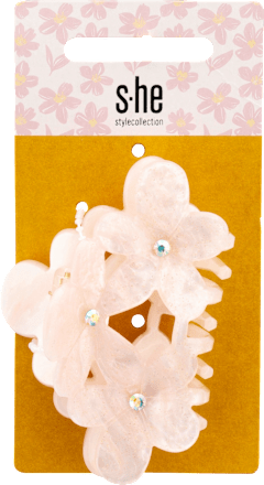 Haarklammer Acryl Blumenform s-he stylecollection