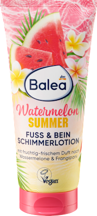 třpytivé mléko na chodidla a nohy Watermelon Summer Balea