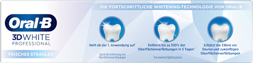 Zahnpasta 3D White Professional Express Whitening frisches Strahlen Oral-B