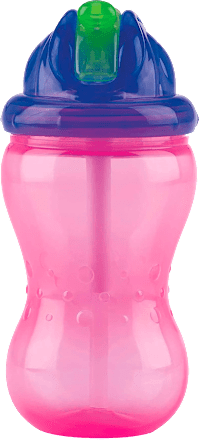 Pahar cu pai Nuby Flip-it 12 luni+, 360ml Nûby