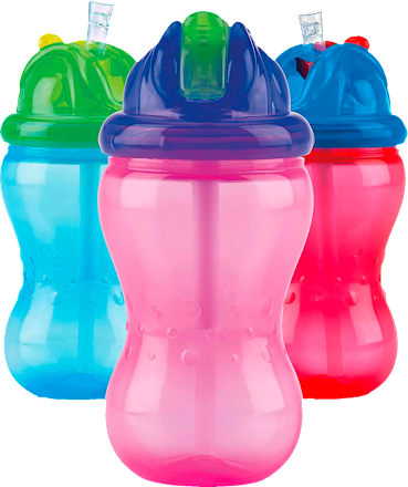 Pahar cu pai Nuby Flip-it 12 luni+, 360ml Nûby