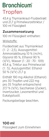 Bronchicum bei Husten und akuter Bronchitis Tropfen Bronchicum