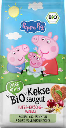 Ovsené keksíky Peppa Pig višňa-vanilka PURE & FUN
