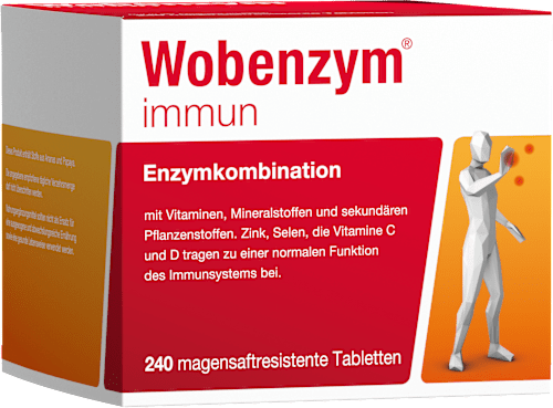 Wobenzym immun, Enzymkombination, magensaftresistente Tabletten Wobenzym