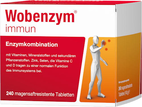Wobenzym immun, Enzymkombination, magensaftresistente Tabletten Wobenzym
