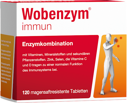 Wobenzym immun, Enzymkombination, magensaftresistente Tabletten Wobenzym