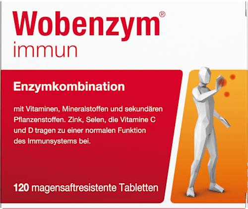Wobenzym immun, Enzymkombination, magensaftresistente Tabletten Wobenzym