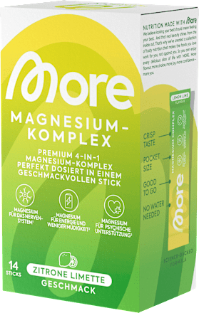 Magnesium-Komplex Sticks 14 St, Zitrone Limette Geschmack More Nutrition