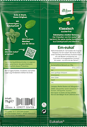 Bonbon, Klassisch, zuckerfrei Em-eukal