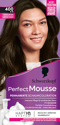 Permanente Schaumcoloration - Nr. 400 Dunkelbraun Schwarzkopf Perfect Mousse