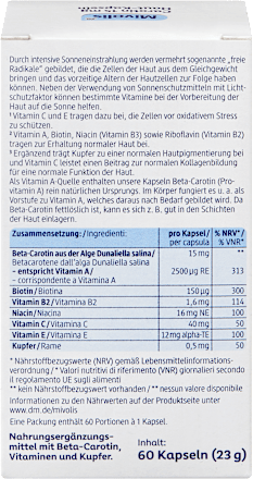 Carotin 15 mg Haut-Kapseln Mivolis