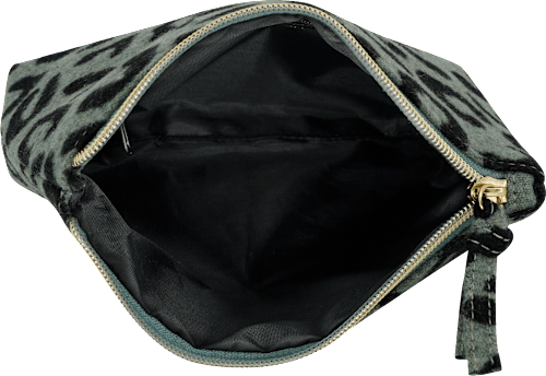 Kosmetiktasche Leoprint grün/schwarz manòu