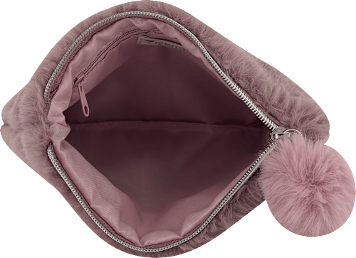 Kosmetiktasche in Felloptik altrosa manòu