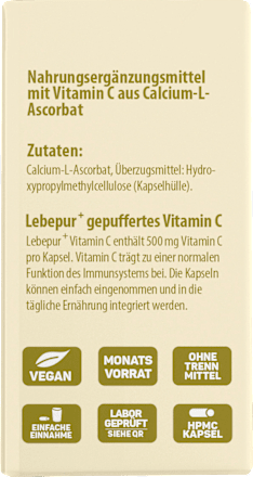 Kapseln Gepuffertes Vitamin C Lebepur