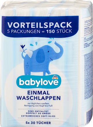 Einmal-Waschlappen (5x30 St) babylove