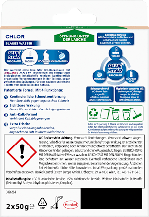 WC-Stein Selbst Aktiv Chlor BLUE STAR