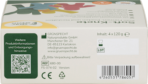 Soft-Knete Set 4tlg (4 x 120 g) Grünspecht
