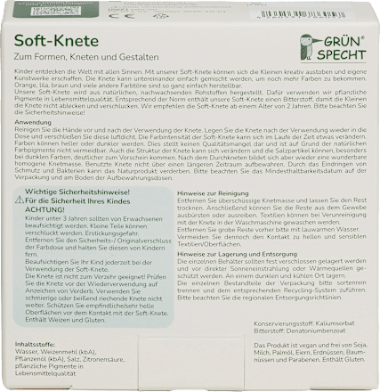 Soft-Knete Set 4tlg (480 g) Grünspecht