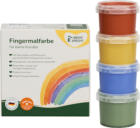 Fingermalfarbe Set (4 x 120 g) Grünspecht