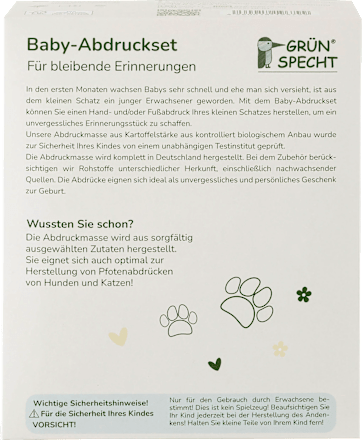 Baby-Abdruckset 1 Dose Grünspecht