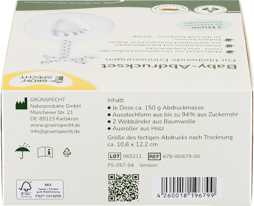 Baby-Abdruckset 1 Dose Grünspecht