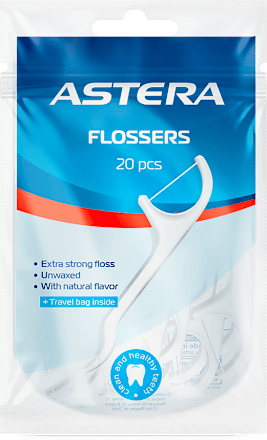 Комбинирани клечки за зъби с конец Active+ ASTERA