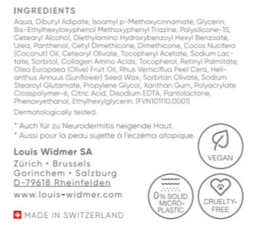 Louis Widmer remederm Tagescreme parfümfrei TH LSF30 Louis Widmer