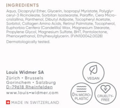Louis Widmer nutriderm Nachtcreme Vitalisante parfümfrei TH Louis Widmer