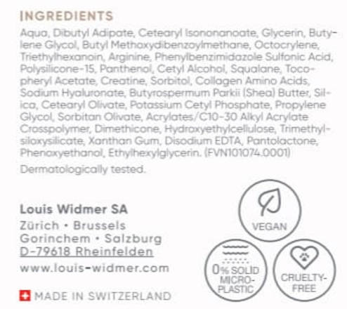 Louis Widmer nutriderm Tagescreme parfümfrei LSF20 TH Louis Widmer