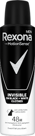 Дезодорант Invisible Black+White Rexona men