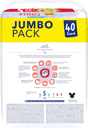 Pannolini a mutandina premium, tg. 5 Junior, (13 - 18 kg), Jumbo Pack babylove