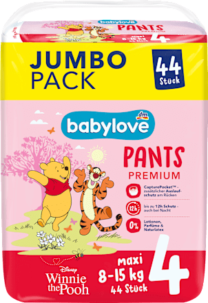 Baby Pants Premium Disney Gr. 4 maxi (8-15 kg), Jumbopack babylove