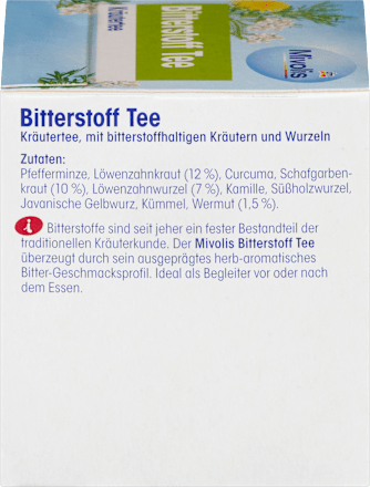 Kräutertee, Bitterstoff Tee (12 Beutel) Mivolis