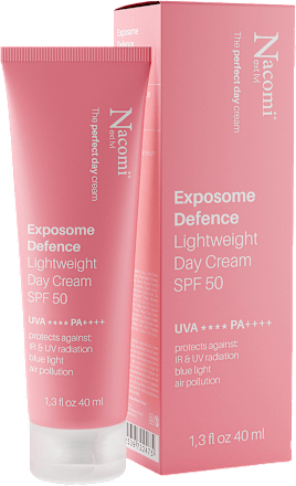 Exposome Defence dnevna lagana krema za lice, SPF50 Nacomi