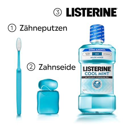 Mundspülung Cool Mint milder Geschmack Listerine