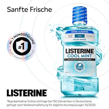 Mundspülung Cool Mint milder Geschmack Listerine