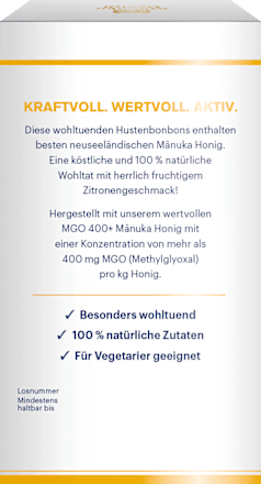Manuka Honig Hustenbonbons Zitrone Manuka Health