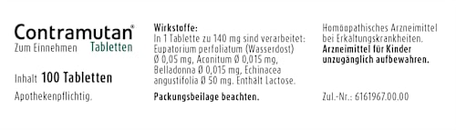 Contramutan bei grippalem und fieberhaften Infekten Tabletten Contramutan