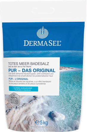 DERMASEL Totes Meer Badesalz Pur - das Original DERMASEL