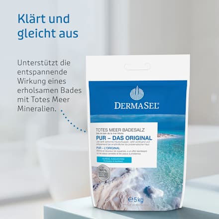 DERMASEL Totes Meer Badesalz Pur - das Original DERMASEL