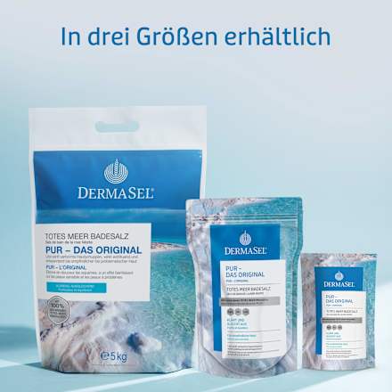 DERMASEL Totes Meer Badesalz Pur - das Original DERMASEL