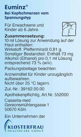Euminz Pfefferminzöl 0,81g/10ml Lösung Euminz