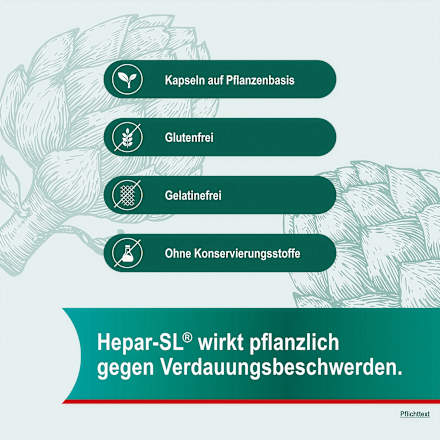 Hepar-SL 320 mg Artischockenblätter-Trockenextrakt Hartkapseln Hepar-SL