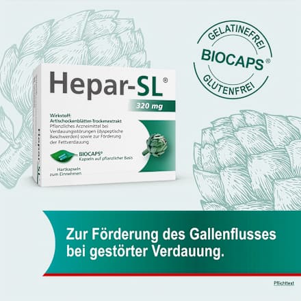 Hepar-SL 320 mg Artischockenblätter-Trockenextrakt Hartkapseln Hepar-SL