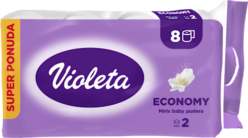 Economy toaletni papir 2 - slojni,113 listića Violeta